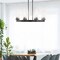 Designers Fountain Braden 8 Light Contemporary Iron Graphite with Striated Blown Glass Shades Chandelier 95088-IG - alternate 2